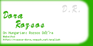 dora rozsos business card